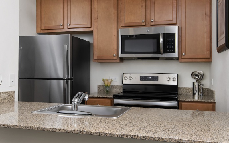 kitchen with modern appliances